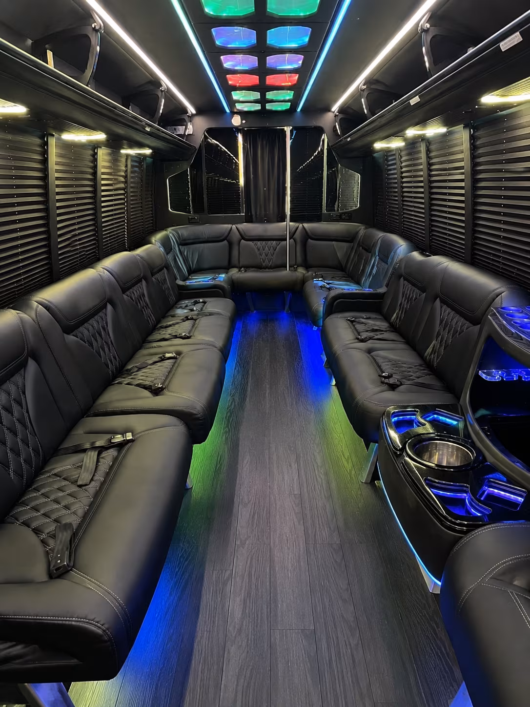 simi valley 20 passenger party bus interior