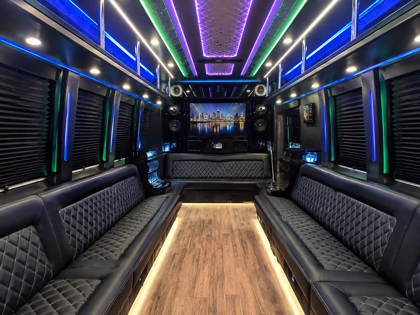 simi valley 25 passenger party bus interior