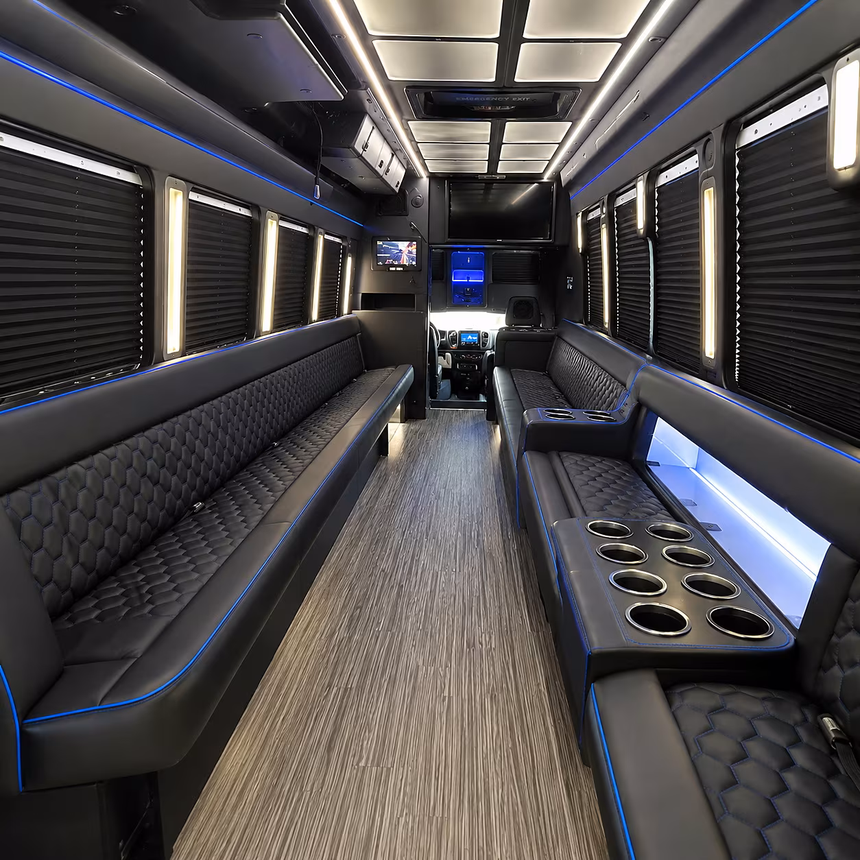 simi valley party bus rental interior
